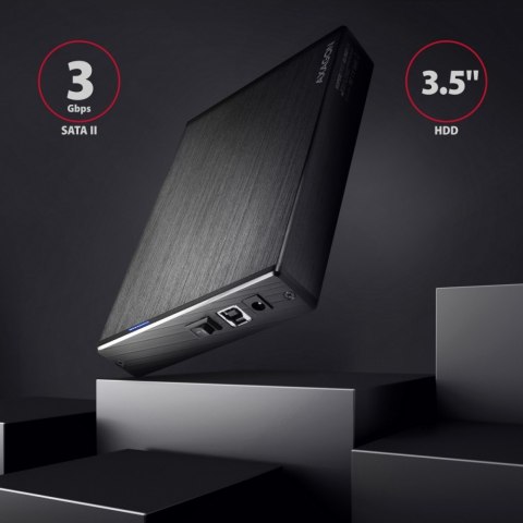 EE35-XA3 Obudowa zewnętrzna aluminiowa, USB 3.2 Gen 1 SATA 3G 3.5" AXAGON