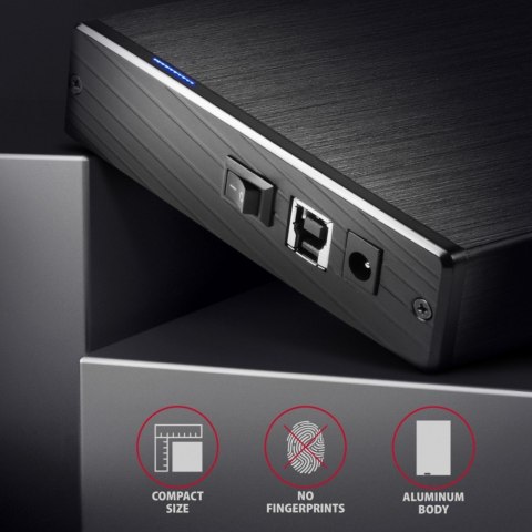 EE35-XA3 Obudowa zewnętrzna aluminiowa, USB 3.2 Gen 1 SATA 3G 3.5" AXAGON