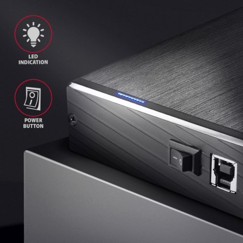 EE35-XA3 Obudowa zewnętrzna aluminiowa, USB 3.2 Gen 1 SATA 3G 3.5" AXAGON