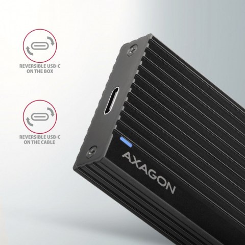 EEM2-GTR Obudowa zewnętrzna aluminiowa, USB-C 3.2 GEN 2 M.2 NVMe SSD AXAGON