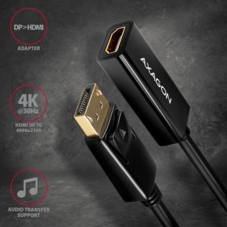 RVD-HI14N Adapter aktywny Displayport -> HDMI 1,4, 4K/30Hz, kabel 18cm