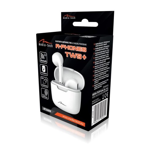 Słuchawki douszne Bluetooth R-PHONES TWS MT3608W (białe) Media-Tech