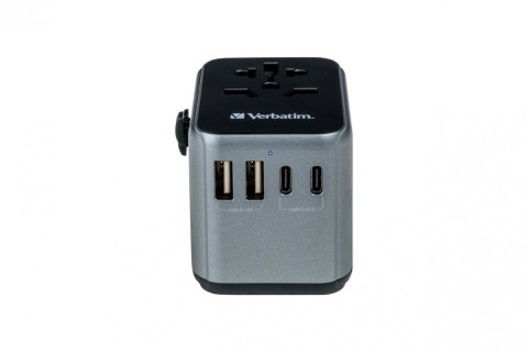 Adapter podróżny UTA-03 49545 180 krajów, ładowarka PD 30W, QC 3.0 3x USB-C , 2x USB-A Verbatim