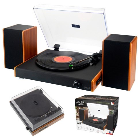 Gramofon AD1915 USB Bluetooth głośniki Adler