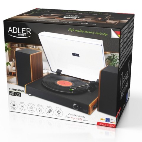 Gramofon AD1915 USB Bluetooth głośniki Adler