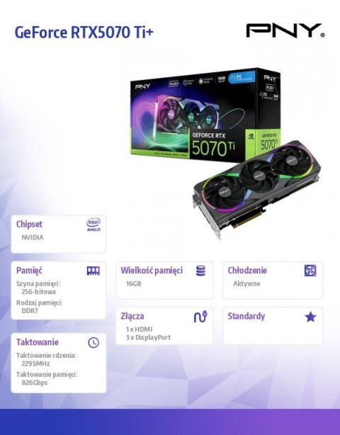 Karta graficzna GeForce RTX5070Ti+ 16GB ARGB VCG5071T16TFXXPB1-O