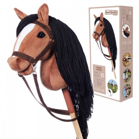 Koń na kiju Hobby Horse HOPPIHORSE A3 Bay - ciemny brąz, maść gniada Tootiny Koń na kiju Hobby Horse HOPPIHORSE A3 Bay - ciemny brąz, maść gniada Tootiny