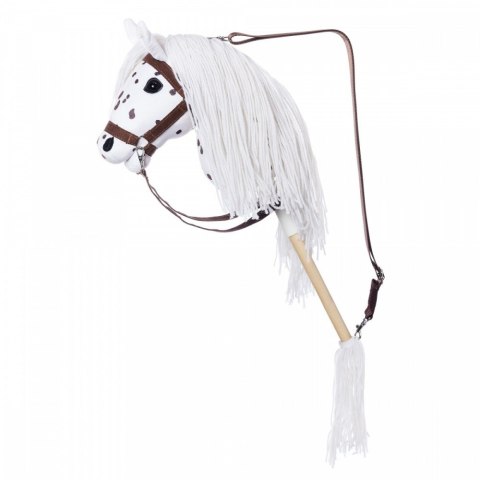Koń na kiju Hobby Horse HOPPIHORSE A3 Leopard - biały, maść tarantowata Tootiny Koń na kiju Hobby Horse HOPPIHORSE A3 Leopard - biały, maść tarantowata Tootiny