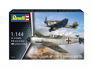 Model plastikowy Samolot ME BF109E & Junkers JU87B 1/144