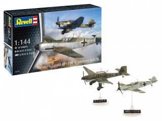 Model plastikowy Samolot ME BF109E & Junkers JU87B 1/144