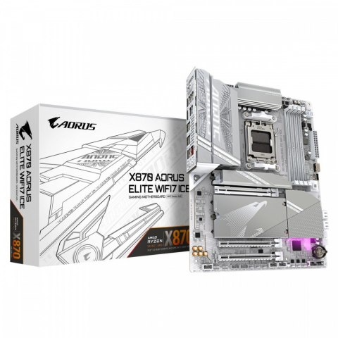Płyta główna X870 A ELITE WF7 ICE AM 5 4DDR5 HDMI/USB-C ATX Gigabyte Płyta główna X870 A ELITE WF7 ICE AM 5 4DDR5 HDMI/USB-C ATX Gigabyte