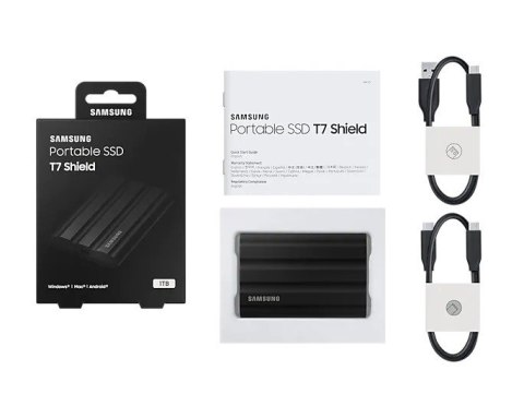 Dysk SSD T7 Shield 1TB USB 3.2, czarny Samsung