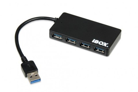 Hub USB 3.0 4-porty, slim IUH3F56 Czarny IBOX