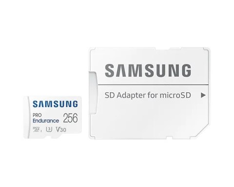 Karta pamięci microSD MB-MJ256KA/EU Pro Endurance 256GB + Adapter Samsung Karta pamięci microSD MB-MJ256KA/EU Pro Endurance 256GB + Adapter Samsung