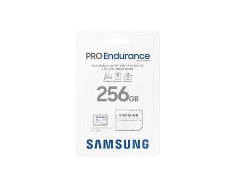 Karta pamięci microSD MB-MJ256KA/EU Pro Endurance 256GB + Adapter Samsung Karta pamięci microSD MB-MJ256KA/EU Pro Endurance 256GB + Adapter Samsung