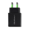 Ładowarka sieciowa | 18W | 5-12V | 1.5-3A | USB typ C PD | USB QC 3.0 | Czarna Qoltec