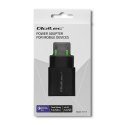 Ładowarka sieciowa | 18W | 5-12V | 1.5-3A | USB typ C PD | USB QC 3.0 | Czarna Qoltec