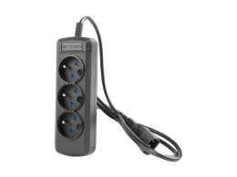 Listwa przedłużacz ARCOLOR3 0.6M UPS 3X 230V PL IEC czarna Armac