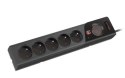 Listwa zasilająca Z5 5m 5x230V 10A Z5/50/CZ czarna Armac