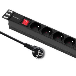 Listwa zasilająca do szafy RACK 1U | 16A | PDU | 8xFRENCH | 2m Qoltec