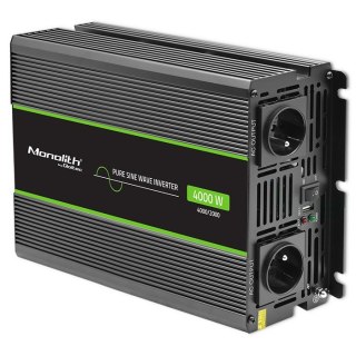 Przetwornica napięcia Monolith | 2000W | 4000W | 2000W | 4000W | 12V na 230V | Czysty Sinus Qoltec