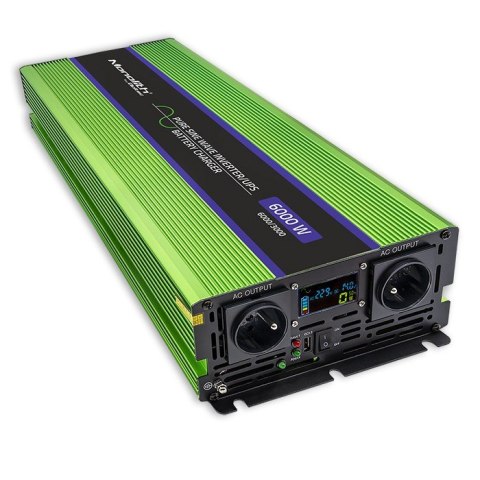 Przetwornica napięcia Monolith | ładowanie baterii | UPS | 3000W | 6000W | 12V na 230V | Czysty Sinus | LCD Qoltec Przetwornica napięcia Monolith | ładowanie baterii | UPS | 3000W | 6000W | 12V na 230V | Czysty Sinus | LCD Qoltec
