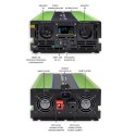 Przetwornica napięcia Monolith | ładowanie baterii | UPS | 3000W | 6000W | 12V na 230V | Czysty Sinus | LCD Qoltec