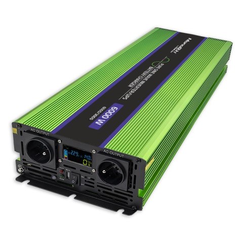 Przetwornica napięcia Monolith | ładowanie baterii | UPS | 3000W | 6000W | 12V na 230V | Czysty Sinus | LCD Qoltec Przetwornica napięcia Monolith | ładowanie baterii | UPS | 3000W | 6000W | 12V na 230V | Czysty Sinus | LCD Qoltec