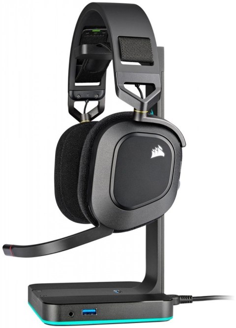 Słuchawki bezprzewodowe HS80 RGB Carbon Corsair