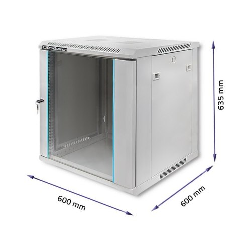 Szafa RACK 19 cali | 12U | 600 x 600 x 635 Qoltec
