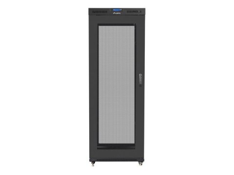 Szafa instalacyjna rack stojąca 19 42U 800x1000 czarna, drzwi perforowane LCD (Flat pack) Lanberg