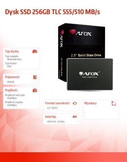 Dysk SSD 256GB TLC 555/510 MB/s AFOX