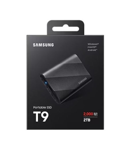 Dysk zewnętrzny SSD T9 2TB USB3.2 GEN.2 czarny Samsung Dysk zewnętrzny SSD T9 2TB USB3.2 GEN.2 czarny Samsung