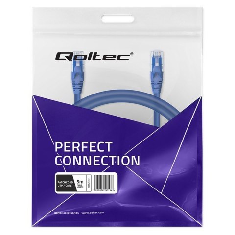 Kabel patchcord UTP | CAT6 | 2 x RJ-45 | 5m Qoltec Kabel patchcord UTP | CAT6 | 2 x RJ-45 | 5m Qoltec