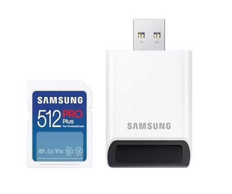 Karta pamięci SD PRO Plus MB-SD512SB/WW 512GB + czytnik Samsung
