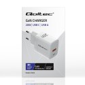 Ładowarka sieciowa 20W GaN | 5-20V | 1.5-3A | 1xUSB-C PD | 1xUSB QC 3.0 | Biała Qoltec