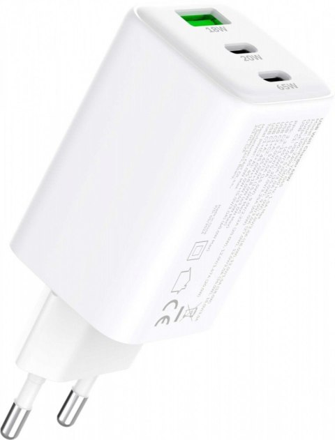 Ładowarka sieciowa 3xUSB 65W 3,24A Power Delivery 3.0 QC4.0