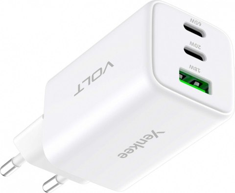 Ładowarka sieciowa 3xUSB 65W 3,24A Power Delivery 3.0 QC4.0