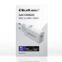 Ładowarka sieciowa 65W GaN | 5-20V | 3-3.35A | 2xUSB-C PD | 1xUSBQC 3.0 | Biała Qoltec