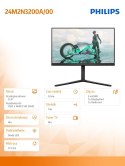 Monitor 24M2N3200A IPS 23.8 cala 180Hz HDMIx2 DP Pivot Głośniki Philips