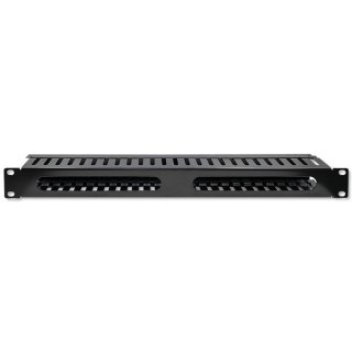 Organizer kabli do szaf RACK 19" | 24 porty | 1U Qoltec