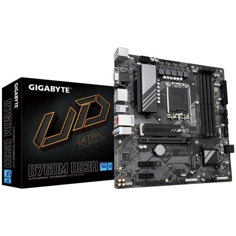 Płyta główna B760M DS3H s1700 4DDR5 HDMI/DP/DSUB mATX Gigabyte