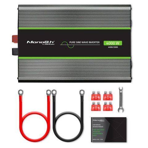 Przetwornica napięcia Monolith | 2000W | 4000W | 24V na 230V | Czysty Sinus Qoltec Przetwornica napięcia Monolith | 2000W | 4000W | 24V na 230V | Czysty Sinus Qoltec