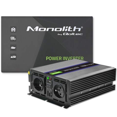 Przetwornica napięcia Monolith 3000 MS Wave | 12V na 230V | 1500/3000W | USB Qoltec Przetwornica napięcia Monolith 3000 MS Wave | 12V na 230V | 1500/3000W | USB Qoltec