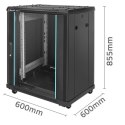 Szafa RACK 19" | 15U | 600 x 600 x 855 | stalowa obudowa Qoltec
