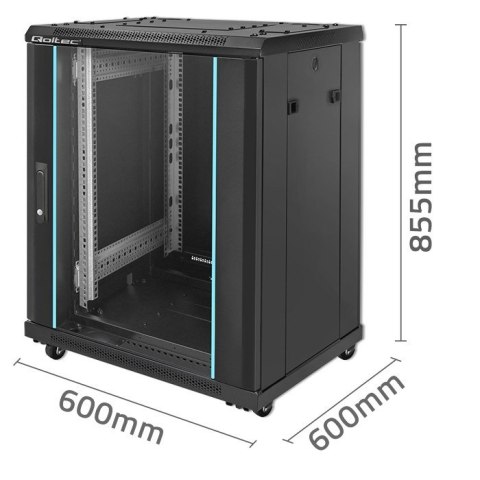 Szafa RACK 19" | 15U | 600 x 600 x 855 | stalowa obudowa Qoltec Szafa RACK 19" | 15U | 600 x 600 x 855 | stalowa obudowa Qoltec