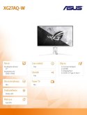 Monitor 27 cali XG27AQ-W GAMING BK/1MS/EU Asus