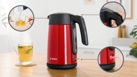 Czajnik 1,7l czerwony TWK7L464 Bosch
