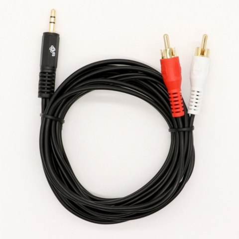 Kabel 3,5mm Mini Jack - 2x RCA M/M (chinch) 2,5m TB