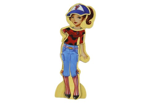 LEAN Toys Puzzle Magnetyczne Lalki Ubrania Stylizacja 65 Elementów Ubioru